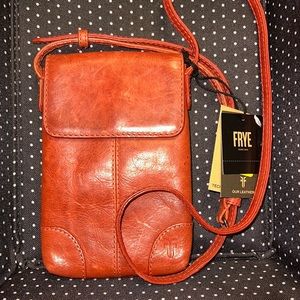 FRYE Melissa Lanyard Phone Wallet - Burnt Orange NWT